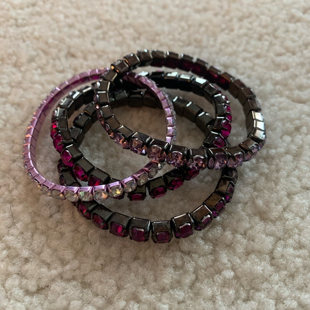 Purple stretchy bracelets